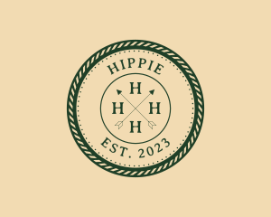 Hipster Arrows Rope Studio logo design