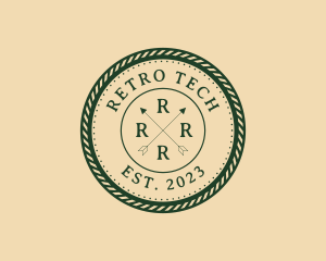 Hipster Arrows Rope Studio logo design