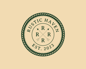 Hipster Arrows Rope Studio logo design