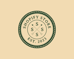 Hipster Arrows Rope Studio logo design