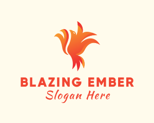 Fiery - Fiery Phoenix Bird logo design