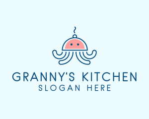 Squid Cloche Cooking logo design