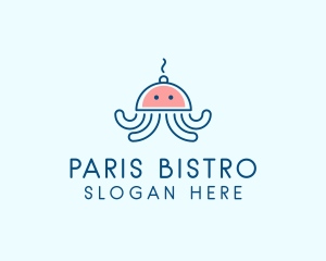 Squid Cloche Cooking logo design