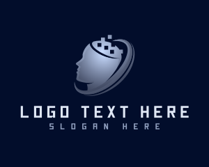 Head - AI Cyber Mind logo design