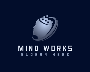 Mind - AI Cyber Mind logo design