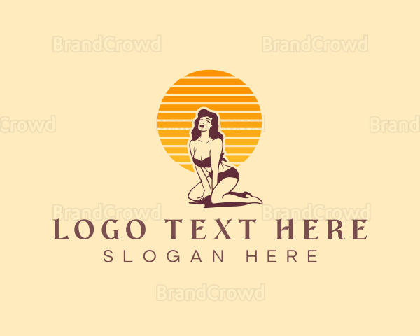 Woman Swimwear Beauty Logo