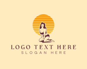 Swimwear - Woman Swimwear Beauty logo design