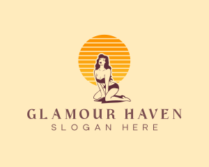 Woman Swimwear Beauty logo design