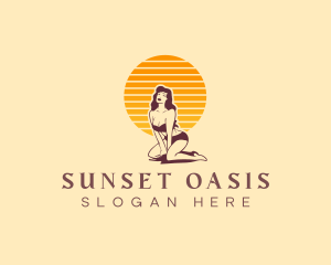 Woman Swimwear Beauty logo design