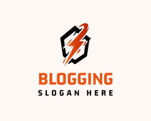 Lightning Bold Hexagon Logo