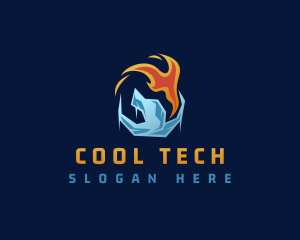 Fridge - Cooling Fire Ventilation logo design