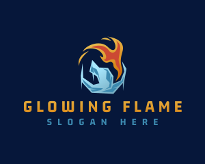 Cooling Fire Ventilation logo design