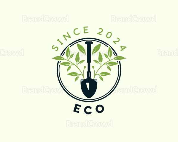 Gardening Shovel Landscaper Logo