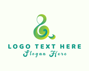 Ligature - Natural Ampersand Lettering logo design