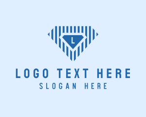 Jewelery - Stripe Diamond Letter logo design