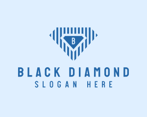 Stripe Diamond Jewel logo design