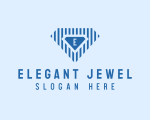 Stripe Diamond Jewel logo design