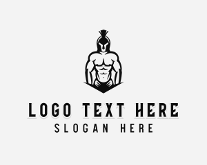 Bodybuilder - Strong Warrior Man logo design