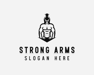 Strong Warrior Man logo design