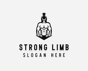 Strong Warrior Man logo design