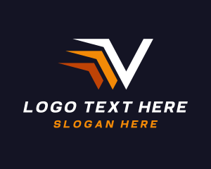 Letter V - Automotive Racing Dash logo design