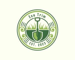 Shovel Gardening Eco logo design