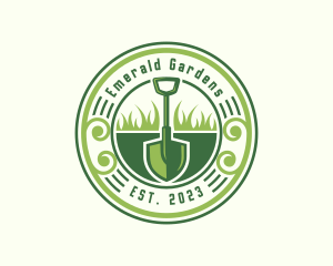 Shovel Gardening Eco logo design