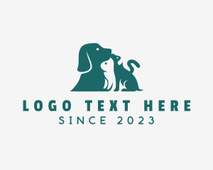 Cat - Pet Animal Grooming logo design