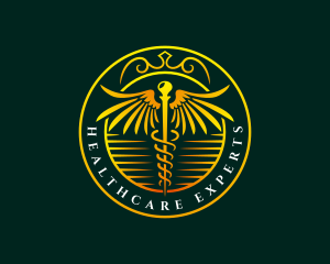 Medical Healthcare Caduceus logo design