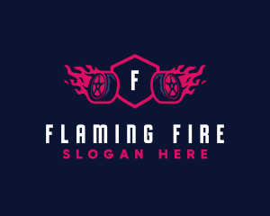 Flaming - Flaming Tire Garage logo design