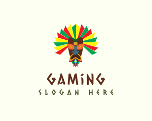 Colorful Tribal Mask  Logo