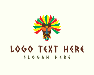 Colorful Tribal Mask  Logo