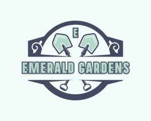 Lawn Gardening Shovel logo design