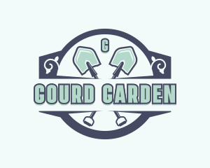 Lawn Gardening Shovel logo design