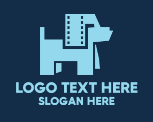 Blue - Puppy Dog Film logo design