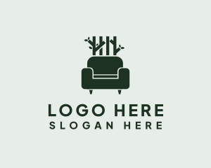 Upholstery - Bamboo Armchair Furniture logo design