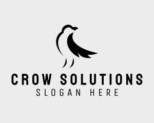 Crow Raven Bird logo design