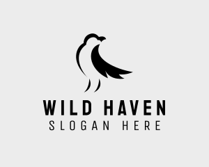 Crow Raven Bird logo design