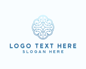 Robotics - Brain Programming AI logo design