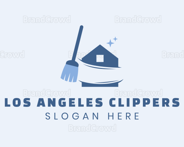 Broom Housekeeper Clean Logo