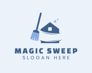 Broom Housekeeper Clean logo design