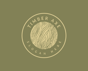 Lumberjack Woodwork Circle logo design