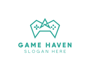 Gaming Community - Gaming Polygon Controller logo design