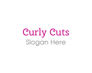Curly - Curly Pink  Typeface logo design