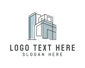 Office Space - Residential Building Realty logo design
