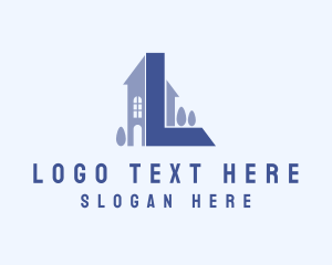 Letter L - Blue Real Estate Letter L logo design