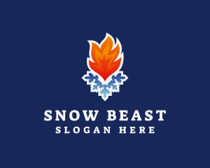 Snow Flame Ventilation logo design