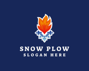 Snow Flame Ventilation logo design