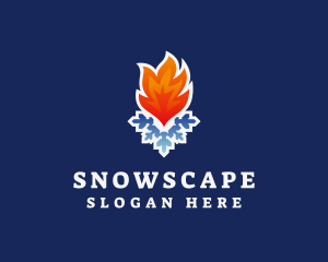 Snow - Snow Flame Ventilation logo design