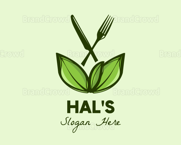 Healthy Greens Salad Food Logo